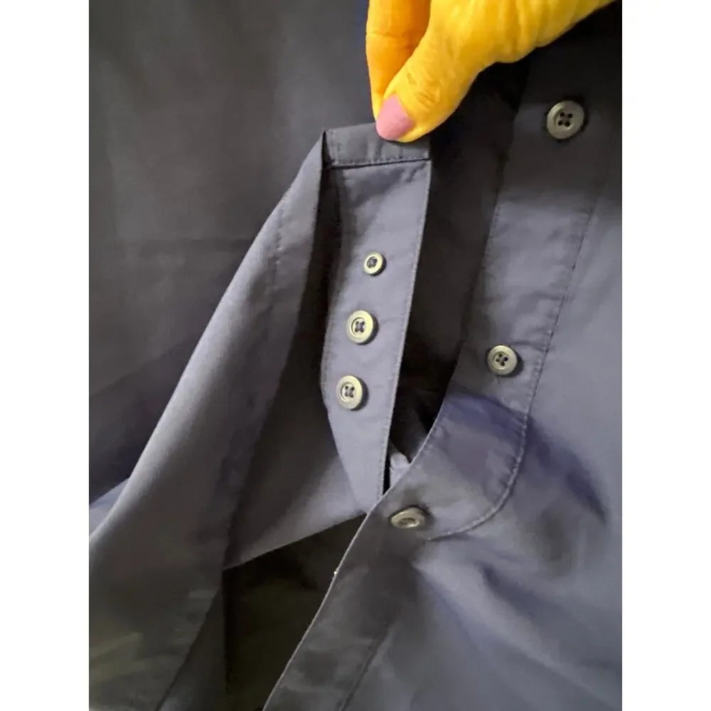 Realtree Fishing XL Dark Blue Lg Sleeve Shirt Velcro Envelope & Side Zip Pockets
